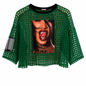 CROP TOP VERDE LENGUA
