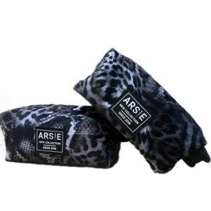 Bolso mano leopardo gris