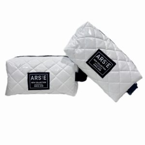 Bolso mano blanco acolchado